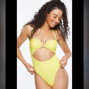 Forever 21 cut out O-ring one piece swimsuit